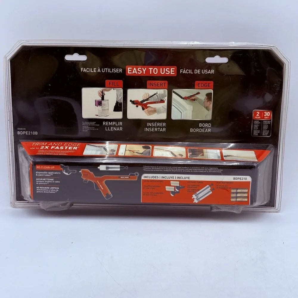 NEW Black & Decker Easy Edge Power Paint Edger & Refill Pack BDPE210 Battery Inc